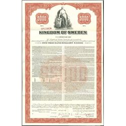 Kingdom of Sweden Bond Specimens (5),