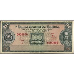 Bolivia. El Banco Central De Bolivia.
