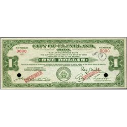 Clevland, Ohio. City of Cleveland, Tax Anticipati
