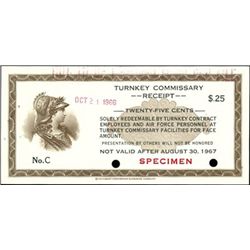 U.S. Turnkey Commissary Receipt.