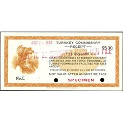 U.S. Turnkey Commissary Receipt.