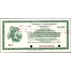 U.S. Turnkey Commissary Receipt.