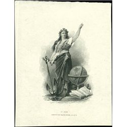 U.S. Early Allegorical Vignettes of Women Used on