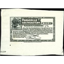 US. Railroad Bond Coupon Die Proofs.