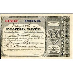 Maine. U.S. Postal Note.