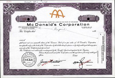 u s mcdonald s corp ipo stock certificate archives mcdonalds stock certificate
