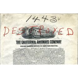 California Railways Co. Proof Bond