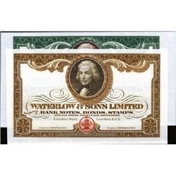 Waterlow & Sons LTD. Ad Notes