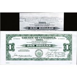 County of Cuyahoga Depression Scrip