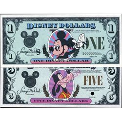 U.S. Disney Dollar Specimens.