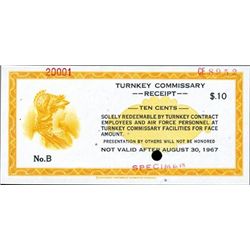 U.S. Turnkey Commissary Receipt.