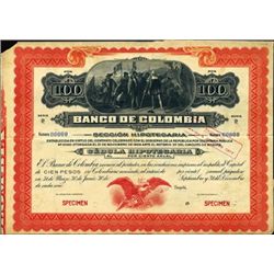 Bogota. Colombia Banco De Colombia.