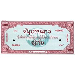 LAO Lao Specimen Essay Banknote.