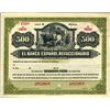 Image 1 : Mexico. Bono De Caja.  Banco Espanol Refaccionario