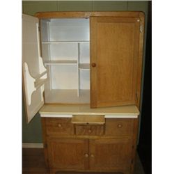 Hoosier style kitchen cabinet.