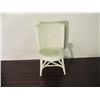 Image 1 : White wicker side chair.