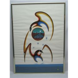 Inuit print signed Fox '86