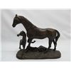 Image 1 : Cast metal figure of mare and colt.