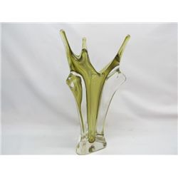 Signed "Chalet" art glass vase.