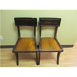 2 Ironwood chairs.