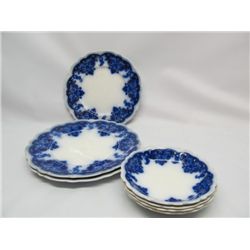 Flow blue plates and nappies.