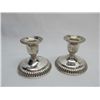Image 1 : Pair of sterling candlesticks.