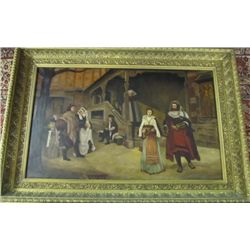 Lovely gilt framed oil on canvas.