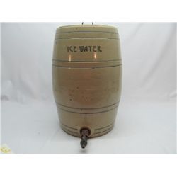 Pottery ice water cooler.