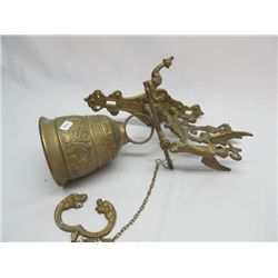 Brass wall mount large bell.