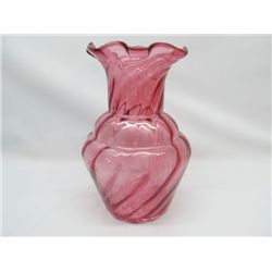 Recent Cranberry glass vase.