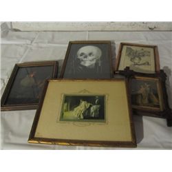 Selection of antique prints.