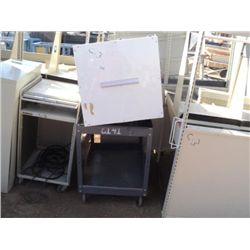 PLASTIC DISPLAY W/ MOBILE CART