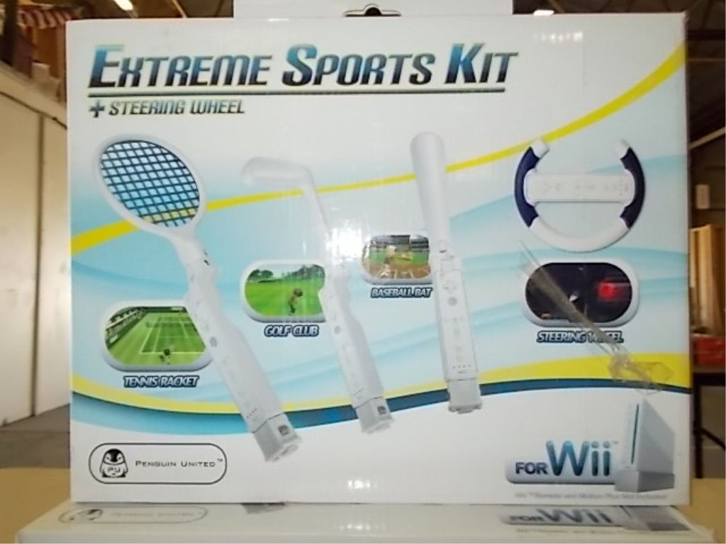 Extreme Sports Kit For Wii Steering Wheel- Baseball Bat- golf club ...