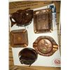 Image 1 : Misc. Lot of Copper Advertising Ashtrays