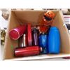 Image 1 : Misc. Box Lot of 6- water bottles 2-coffee cups 1- pencil