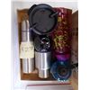 Image 1 : Misc. Box Lot of 2-Thermos, 3 waters Bottles 1-coffee cup