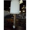 Image 1 : Large Ceramic Column Style Lamp With Shade approx 7" wide mx 40" tall without shade