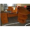 Image 1 : Large Office Wood Desk With Extended Arm