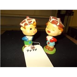 Kiss Me Pair of Bobbers Made in Japan approx 5  tall