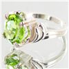 Image 2 : 24.3twc Natural Peridot Sterling Ring (JEW-4016)