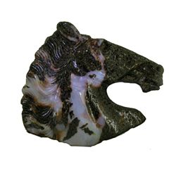 89ct Handcarved Australian Boulder Opal Stallion (GEM-22424)