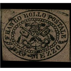 1852 Papal States 1/2b Stamp (STM-1056)