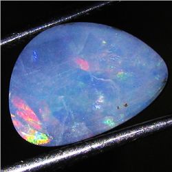 1.7ct Australian Black Opal Doublet Full Fire (GEM-46585)