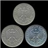 Image 1 : 1963D/G/J Germany 1 Mark Hi Grade RARE 3 Pcs (COI-8159)
