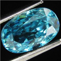 3.78ct  Hi-End Seafoam Blue Zircon Cambodia (GEM-35193)