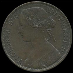 1862 Britain Victoria Penny High Grade (COI-7047)