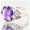 Image 2 : 22.85twc Natural Amethyst Sterling Ring (JEW-4012)