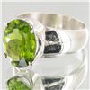 Image 2 : 30.5twc Natural Peridot Sterling Ring (JEW-4150)