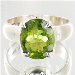 32.3twc Natural Peridot Sterling Ring (JEW-4144)