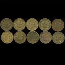 1949 Germany 5pf VF/AU 10Pcs (COI-9840)